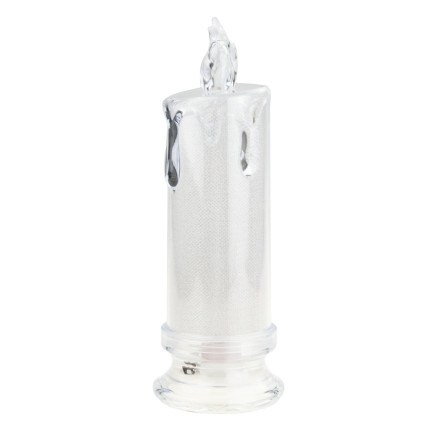 TG79053 LED svíčka, náplň do hrobových svícnů, bateriová svíčka s brokátovým efektem, 18 cm, na hřbitov