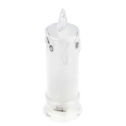 TG79053 LED svíčka, náplň do hrobových svícnů, bateriová svíčka s brokátovým efektem, 18 cm, na hřbitov