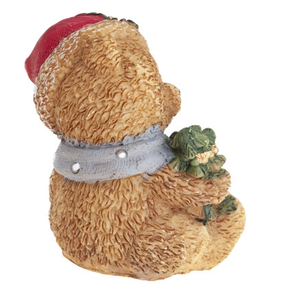 TG79572-1 MEDVÍDEK Z POLYRESINU VÁNOČNÍ DEKORACE FIGURKA MEDVÍDKA
