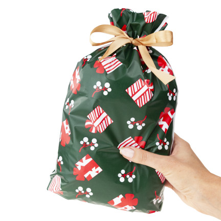 Dárkové tašky, sáčky na dárky, igelitové sáčky, na Mikuláše, vánoční, sada 10 ks.