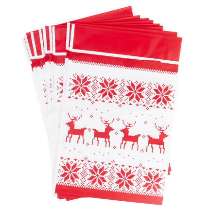 Dárkové tašky, sáčky na dárky, igelitové sáčky, na Mikuláše, vánoční, sada 10 ks.
