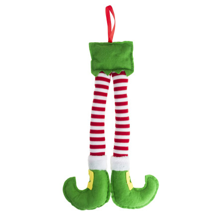 TG80093 elfí nožičky, přívěsek, dekorace na dveře auta, okna, Vánoce, Santa Claus