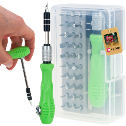 TG80289 sada přesných šroubováků s magnetem pro bity, 32 ks