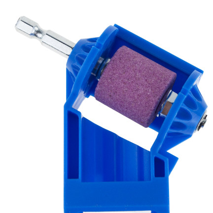 TG80297 ostřič na vrtačku a šroubovák pro ostření vrtáků 2–12,5 mm, modrý