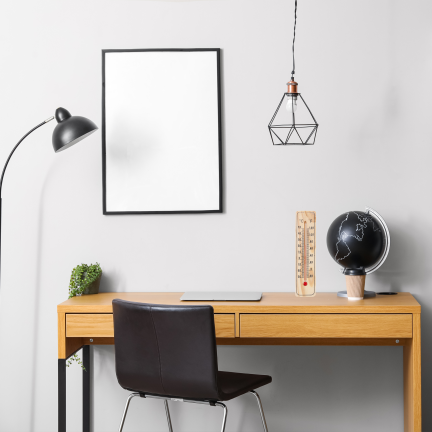 Bezrtuťový barvicí teploměr pro měření teploty v kanceláři a skladu 