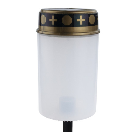 TG80339-1 solární LED svíčka, hrobní lucerna, soška na hřbitov, teplé světlo