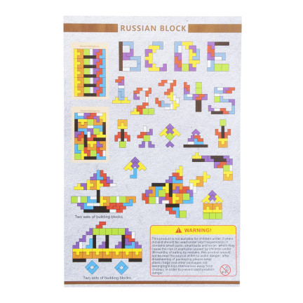 TG80424 dřevěná skládačka Tetris, tangram, Montessori