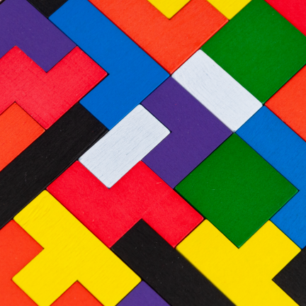 TG80424 dřevěná skládačka Tetris, tangram, Montessori