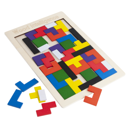 TG80424 dřevěná skládačka Tetris, tangram, Montessori