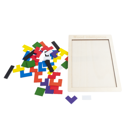 TG80424 dřevěná skládačka Tetris, tangram, Montessori