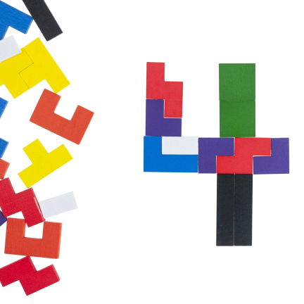 TG80424 dřevěná skládačka Tetris, tangram, Montessori