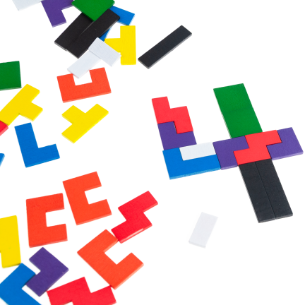 TG80424 dřevěná skládačka Tetris, tangram, Montessori