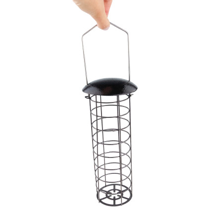 TG80441 krmítko pro ptáky, kovový košík na kuličky, tukové kuličky, krmivo, balkon