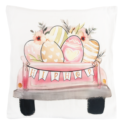 TG81305 – sada velikonočních sametových povlaků 45 × 45 cm, 4 ks, s ozdobnými zajíčky