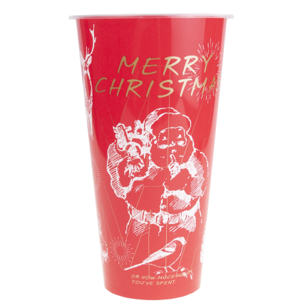 TG81343 vánoční plastový hrnek na opakované použití, 450 ml, s motivem Santa Clause