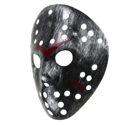 TG83753 halloweenská maska z hororu „Pátek třináctého“, černá