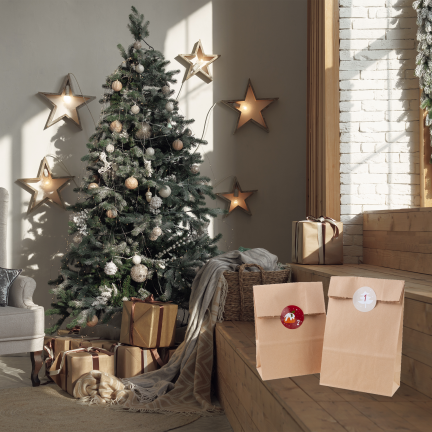 TG83939 balení  adventní kalendář + 24 samolepek