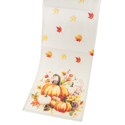 TG84320 podzimní vzor s dýněmi, listy a halloweenskými motivy