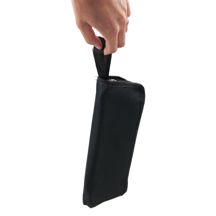 Skládací turistická stolička, rybářská židlička, na táboření, kempování, černá, 1 ks.