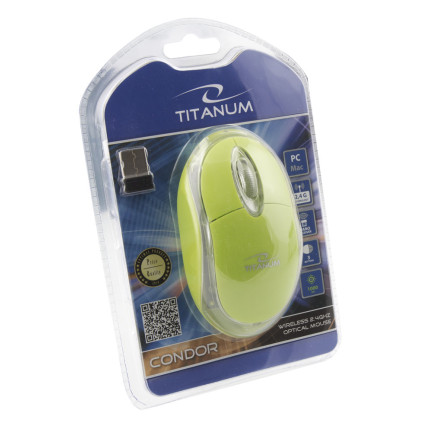ES509Z Condor Titanum bezdrátová USB myš, zelená