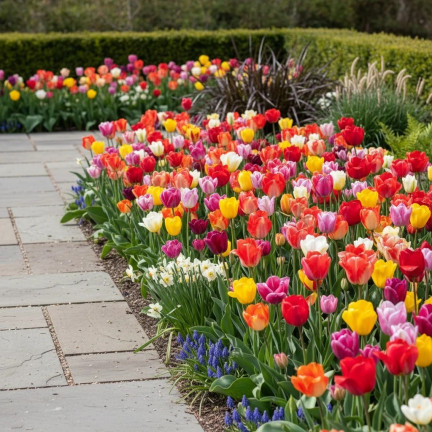 Směs cibulek tulipánů pro sběr v zahradě, směs odrůd, velikost 9,5/10, 50 ks.