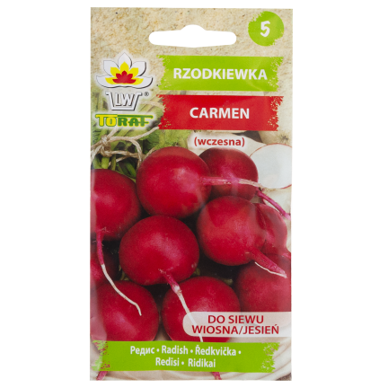 W1194 SEMÍNKA ŘEDKVIČKY CARMEN ČERVENÉ RANÉ JEMNÉ NEPARFÉMOVANÉ 10G