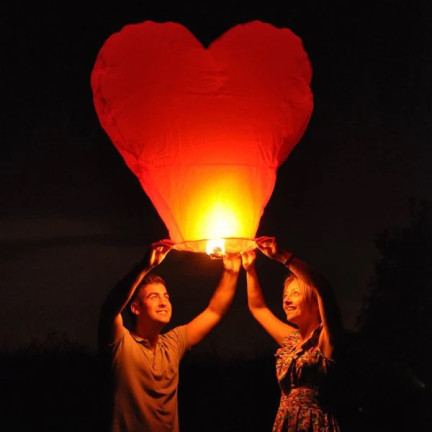 DD19 lampion štěstí, lampiony, létající srdce, svatba