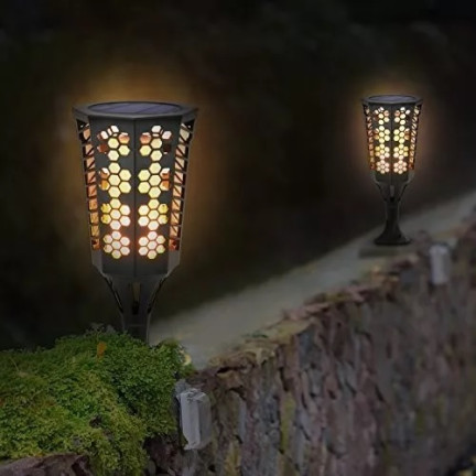TG67269 solární lampa, LED pochodeň 3 v 1, zapichovací lucerna, nástěnné svítidlo, svítilna