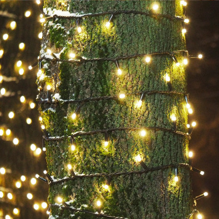 LED světýlka 500 l, teplá bílá, vánoční stromečková, sváteční, pro vnitřní i venkovní použití, 3+25 m
