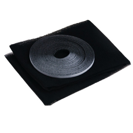 ZZ80 síť proti hmyzu na okno 130x150 + suchý zip, černá, proti hmyzu a komárům