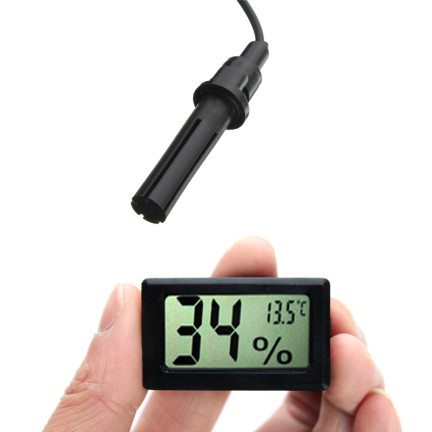 ZW9 elektronický teploměr s LCD displejem a sondou, panelový, s hodinami