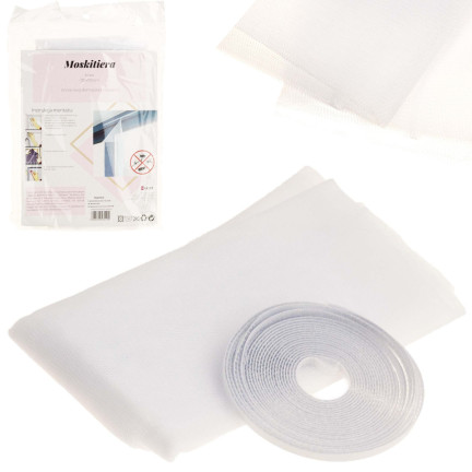 ZW73 okenní síť proti hmyzu, univerzální rozměry 130 × 150 cm, proti komárům a hmyzu + suchý zip