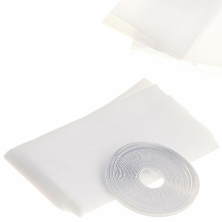 NN15 okenní síť proti hmyzu, síť 150 × 150 cm proti hmyzu, mouchám a komárům + suchý zip